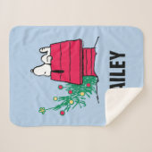 pinda's | Wees feestelijk | Jouw namen toevoegen Sherpa Deken (Voorkant (horizontaal))