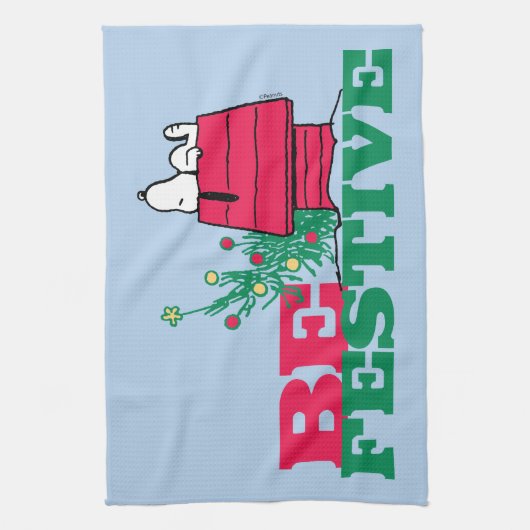 pinda's | Wees feestelijk Theedoek (Verticaal)