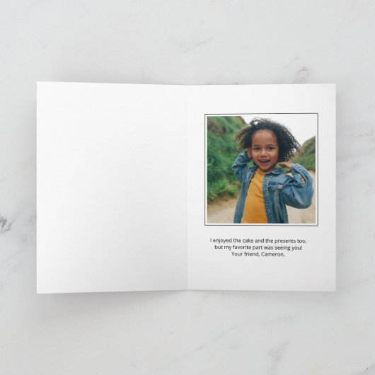 pinda's | Winter Birthday Dankuwel Bedankkaart (Binnen)