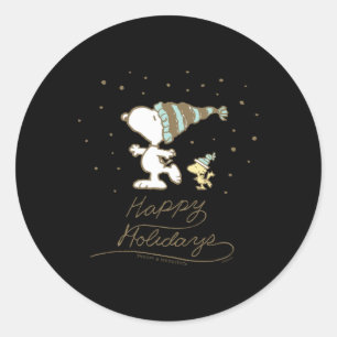 Pinda's Winter Schaatsen Ronde Sticker