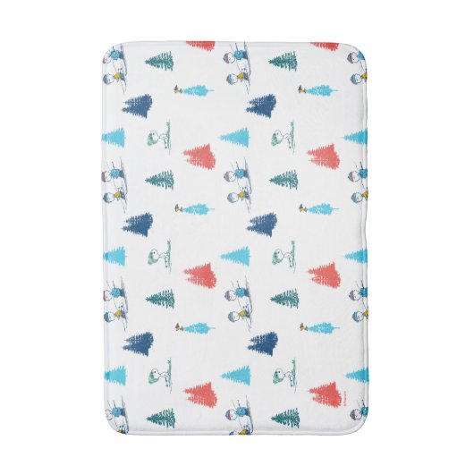 pinda's | Winter Skien het Slopes Pattern Badmat (Voorkant Verticaal)