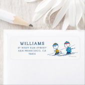 pinda's | Winter Skien het Slopes Pattern Etiket (Insitu)