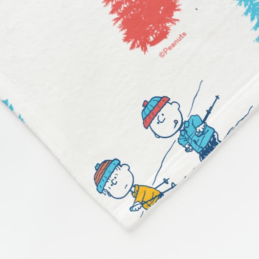 pinda's | Winter Skien het Slopes Pattern Fleece Deken (Hoek)