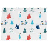pinda's | Winter Skien het Slopes Pattern Groot Cadeauzakje (Achterkant)
