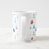 pinda's | Winter Skien het Slopes Pattern Grote Koffiekop (Achterkant)