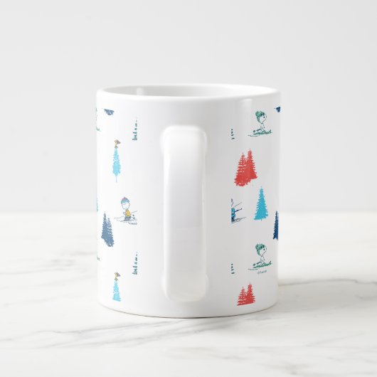 pinda's | Winter Skien het Slopes Pattern Grote Koffiekop (Achterkant)