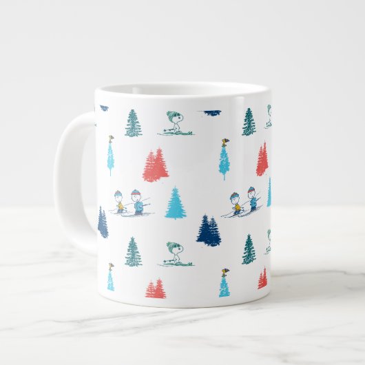 pinda's | Winter Skien het Slopes Pattern Grote Koffiekop (Links)