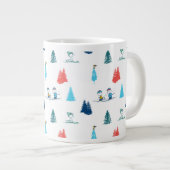 pinda's | Winter Skien het Slopes Pattern Grote Koffiekop (Voorkant rechts)