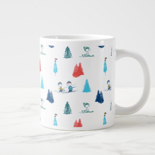 pinda's | Winter Skien het Slopes Pattern Grote Koffiekop (Rechts)