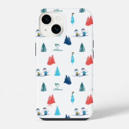 pinda's | Winter Skien het Slopes Pattern iPhone Hoesje (Achterkant)