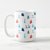pinda's | Winter Skien het Slopes Pattern Koffiemok (Links)