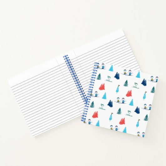 pinda's | Winter Skien het Slopes Pattern Notitieboek (Binnen)