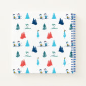 pinda's | Winter Skien het Slopes Pattern Notitieboek (Achterkant)