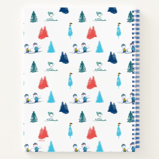 pinda's | Winter Skien het Slopes Pattern Notitieboek (Achterkant)