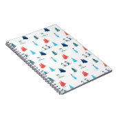 pinda's | Winter Skien het Slopes Pattern Notitieboek (Rechterzijde)