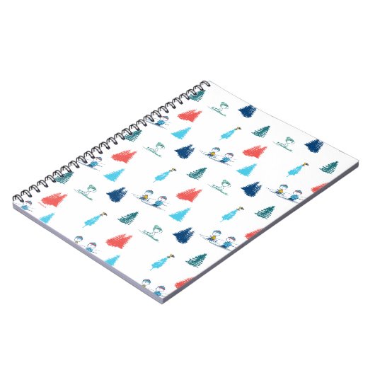 pinda's | Winter Skien het Slopes Pattern Notitieboek (Linkerzijde)