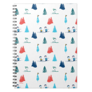 pinda's   Winter Skien het Slopes Pattern Notitieboek