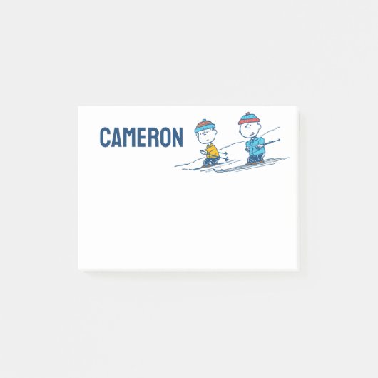 pinda's | Winter Skien het Slopes Pattern Post-it® Notes (Voorkant)