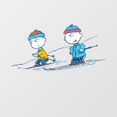 pinda's | Winter Skien het Slopes Pattern Raamsticker (Vel)