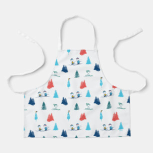 pinda's   Winter Skien het Slopes Pattern Schort