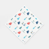 pinda's | Winter Skien het Slopes Pattern Servet (Hoek)