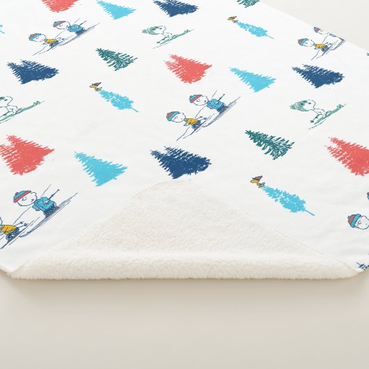 pinda's | Winter Skien het Slopes Pattern Sherpa Deken (3/4)