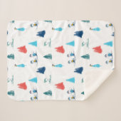 pinda's | Winter Skien het Slopes Pattern Sherpa Deken (Voorkant (horizontaal))