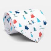 pinda's | Winter Skien het Slopes Pattern Stropdas (Opgerold)