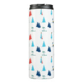 pinda's | Winter Skien het Slopes Pattern Thermosbeker (Achterkant)