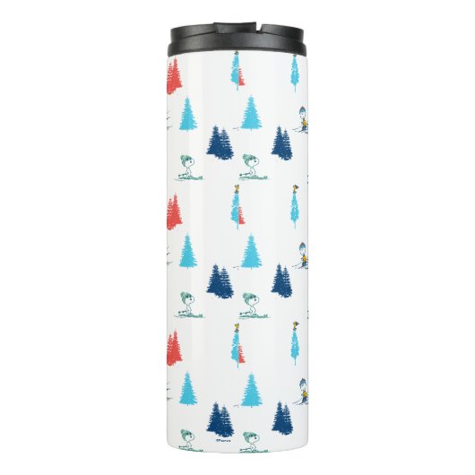 pinda's | Winter Skien het Slopes Pattern Thermosbeker (Achterkant)