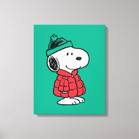 pinda's | wintermunt en -Pet Canvas Afdruk (Voorkant)