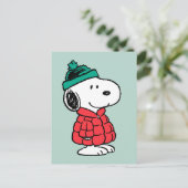 pinda's | wintermunt en -Pet Feestdagenkaart (Staand voorkant)