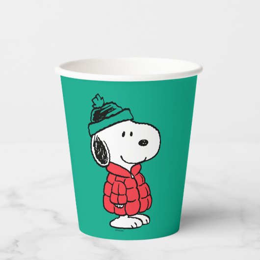 pinda's | wintermunt en -Pet Papieren Bekers (Voorkant)