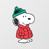 pinda's | wintermunt en -Pet Raamsticker (Vel)