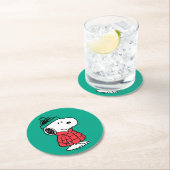 pinda's | wintermunt en -Pet Ronde Kartonnen Onderzetter (Insitu)