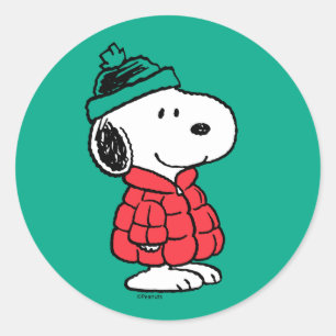 pinda's wintermunt en -Pet Ronde Sticker