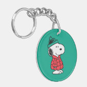 pinda's | wintermunt en -Pet Sleutelhanger (Voorkant Links)