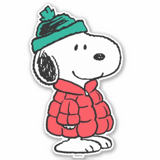 pinda's | wintermunt en -Pet Sticker (Voorkant)