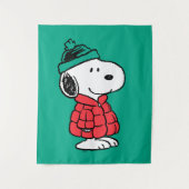 pinda's | wintermunt en -Pet Wandkleed (Voorkant)