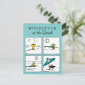 pinda's | Woodstock aan het strand Briefkaart (Staand voorkant)