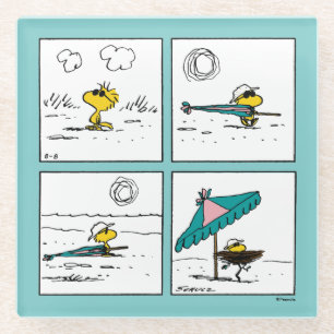 pinda's   Woodstock aan het strand Glazen Onderzetter