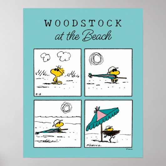 pinda's | Woodstock aan het strand Poster (Voorkant)