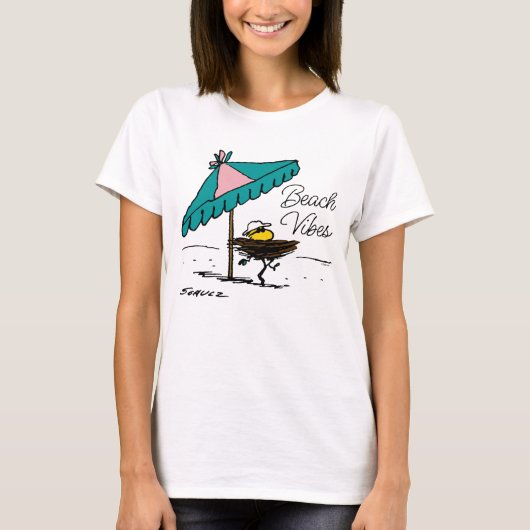 pinda's | Woodstock aan het strand T-shirt (Voorkant)