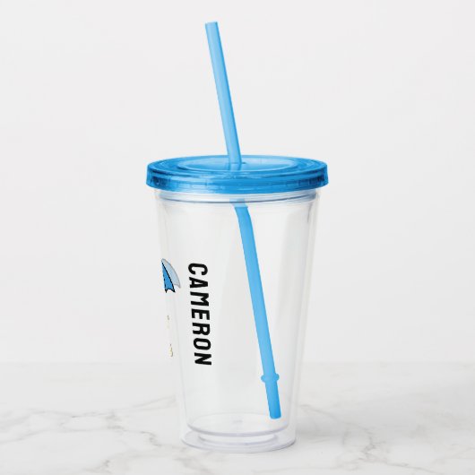 pinda's | Woodstock Blue Umbrella Acryl Drinkbeker (Links)