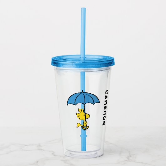 pinda's | Woodstock Blue Umbrella Acryl Drinkbeker (Voorkant)