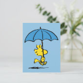 pinda's | Woodstock Blue Umbrella Briefkaart (Staand voorkant)