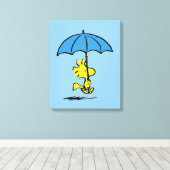 pinda's | Woodstock Blue Umbrella Canvas Afdruk (Insitu (Houten vloer))