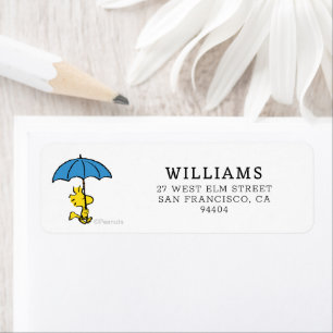 pinda's   Woodstock Blue Umbrella Etiket