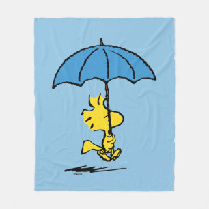 pinda's   Woodstock Blue Umbrella Fleece Deken