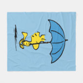 pinda's | Woodstock Blue Umbrella Fleece Deken (Voorkant (Horizontaal))
